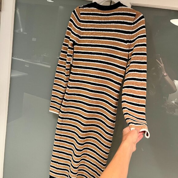 Joie Omer Stripe Long Sleeve Midi Sweater Dress Size M - Picture 9 of 10